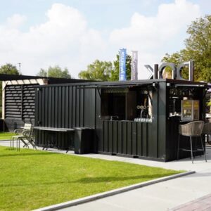 Shipping Container Bar 6×2 Meters Black Ral 9005