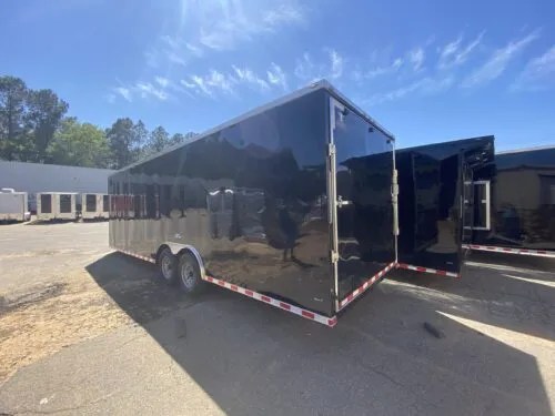 Anvil 8.5×26 Black Snowmobile Trailer For Sale - Image 2