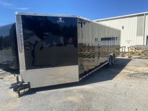 Anvil 8.5×26 Black Snowmobile Trailer For Sale - Image 5