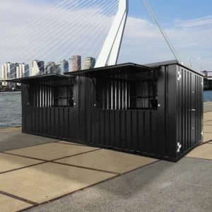 Shipping Container Bar 6×2 Meters Black Ral 9005