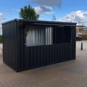 Container Pop Up 4×2 Meters Black Ral 9005