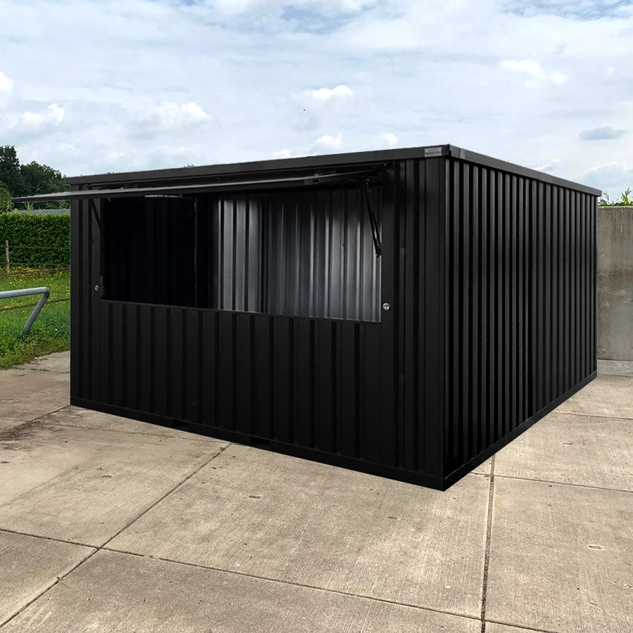 Shipping Container Bar 4×4 Meters Black Ral 9005 - Image 2