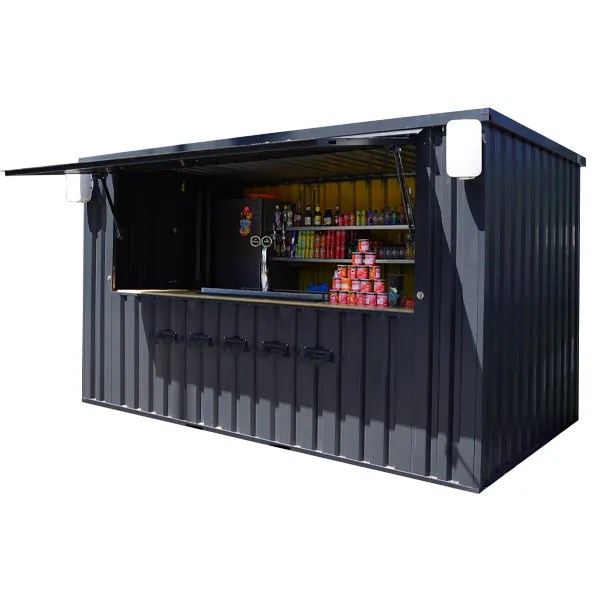 Shipping Container Bar 4×2 Meters Black Ral 9005 - Image 2