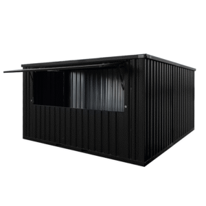 Flat Pack Container 4×4 Meters Black Ral 9005