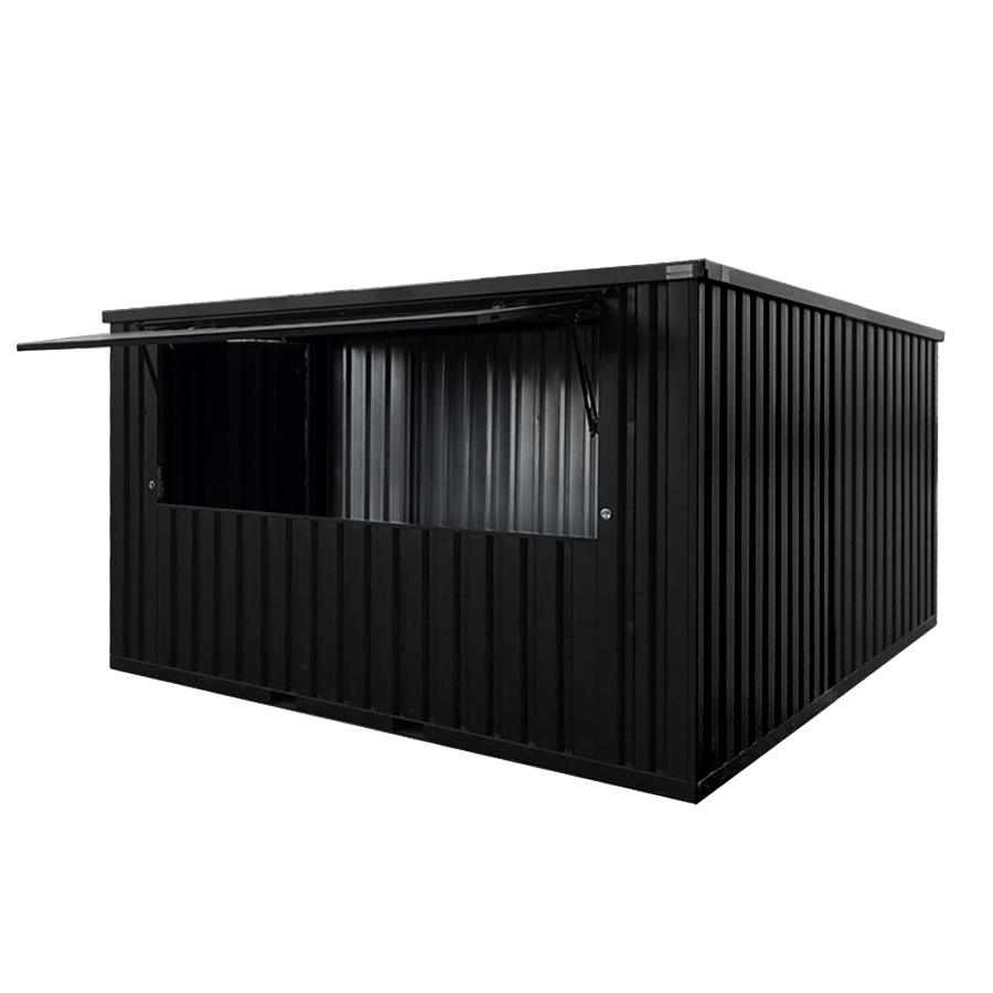 Shipping Container Bar 4×4 Meters Black Ral 9005