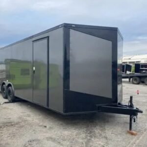 2024 Fast Cargo 8.5×28 Enclosed Charcoal Gray Blackout Trailer For Sale