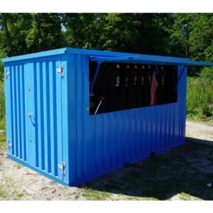 Container Pop Up 4×2 Meters Blue Ral 5012
